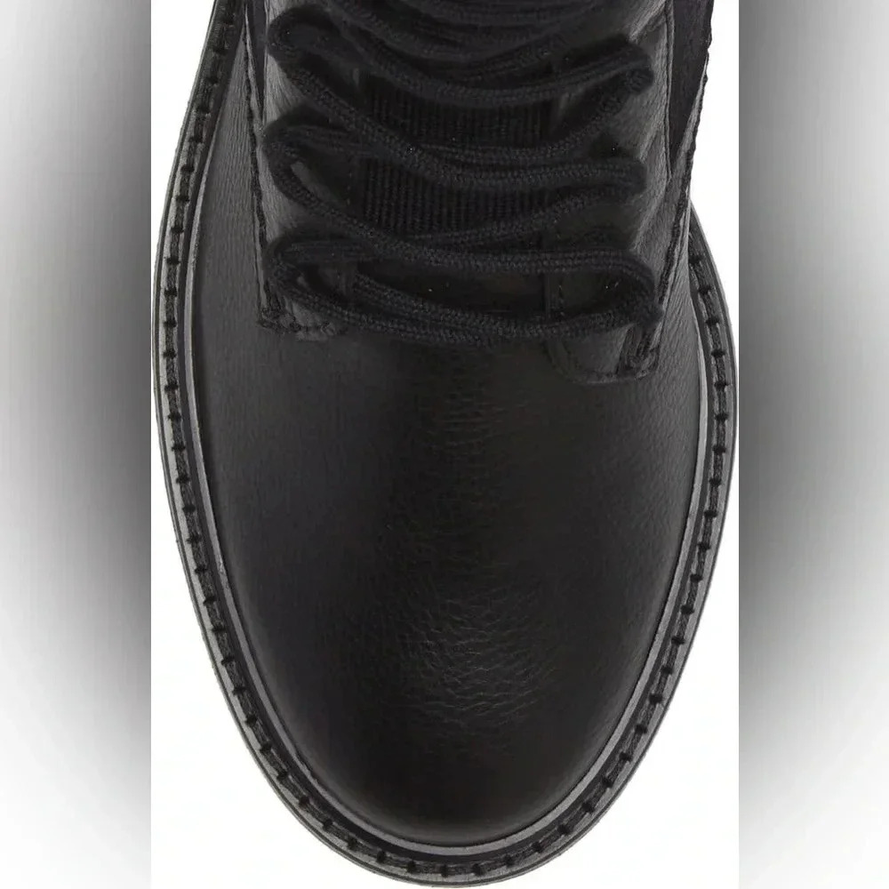 Paul Green nwt $390 Combat Boots Black on Black - Picture 5 of 6